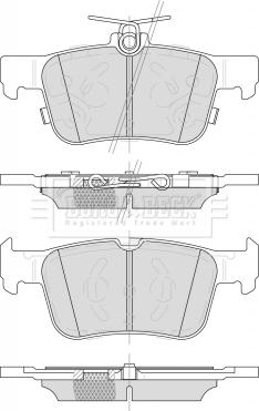 Borg & Beck BBP2509 - Kit de plaquettes de frein, frein à disque cwaw.fr