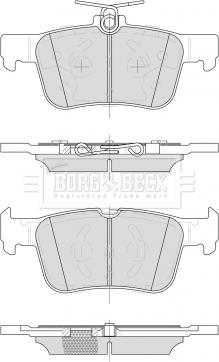 Borg & Beck BBP2505 - Kit de plaquettes de frein, frein à disque cwaw.fr