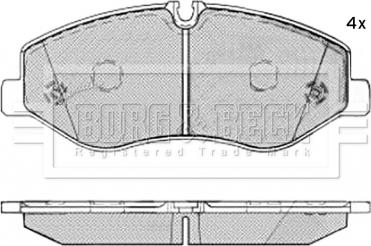 Borg & Beck BBP2503 - Kit de plaquettes de frein, frein à disque cwaw.fr