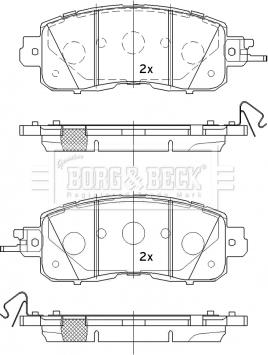 Borg & Beck BBP2534 - Kit de plaquettes de frein, frein à disque cwaw.fr