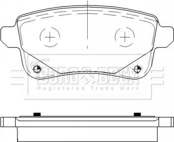 Borg & Beck BBP2538 - Kit de plaquettes de frein, frein à disque cwaw.fr