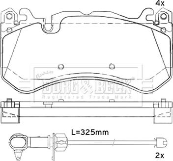 Borg & Beck BBP2532 - Kit de plaquettes de frein, frein à disque cwaw.fr