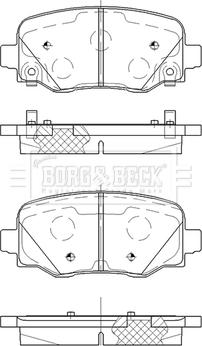 Borg & Beck BBP2521 - Kit de plaquettes de frein, frein à disque cwaw.fr