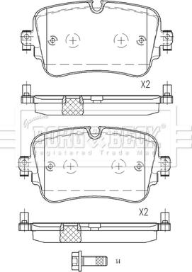 Borg & Beck BBP2574 - Kit de plaquettes de frein, frein à disque cwaw.fr