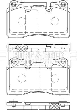 Borg & Beck BBP2576 - Kit de plaquettes de frein, frein à disque cwaw.fr