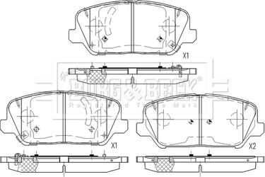 Borg & Beck BBP2578 - Kit de plaquettes de frein, frein à disque cwaw.fr