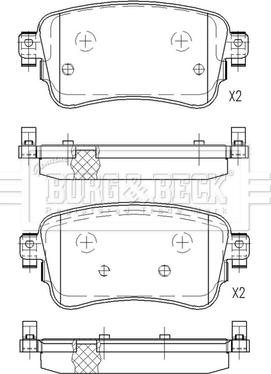 Borg & Beck BBP2641 - Kit de plaquettes de frein, frein à disque cwaw.fr