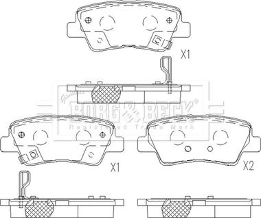 Borg & Beck BBP2655 - Kit de plaquettes de frein, frein à disque cwaw.fr