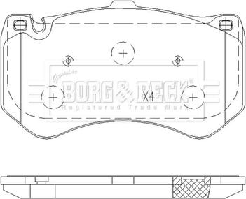 Borg & Beck BBP2650 - Kit de plaquettes de frein, frein à disque cwaw.fr