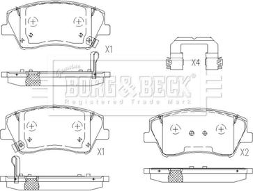 Borg & Beck BBP2658 - Kit de plaquettes de frein, frein à disque cwaw.fr