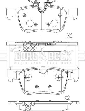 Borg & Beck BBP2657 - Kit de plaquettes de frein, frein à disque cwaw.fr