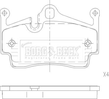 Borg & Beck BBP2666 - Kit de plaquettes de frein, frein à disque cwaw.fr