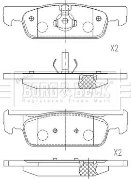 Borg & Beck BBP2660 - Kit de plaquettes de frein, frein à disque cwaw.fr