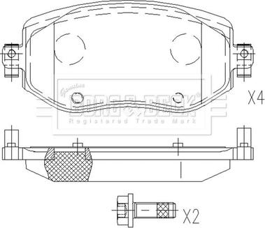 Borg & Beck BBP2663 - Kit de plaquettes de frein, frein à disque cwaw.fr