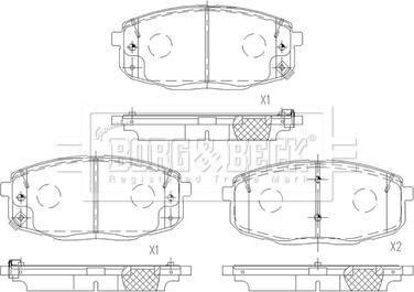 Borg & Beck BBP2667 - Kit de plaquettes de frein, frein à disque cwaw.fr