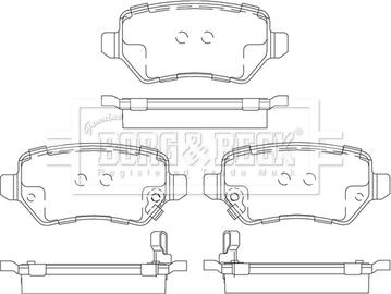 Borg & Beck BBP2609 - Kit de plaquettes de frein, frein à disque cwaw.fr