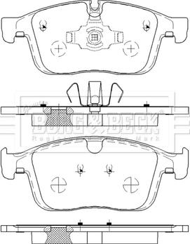 Borg & Beck BBP2604 - Kit de plaquettes de frein, frein à disque cwaw.fr