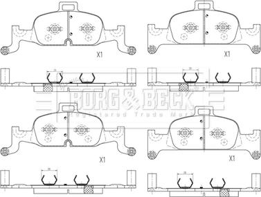 Borg & Beck BBP2602 - Kit de plaquettes de frein, frein à disque cwaw.fr