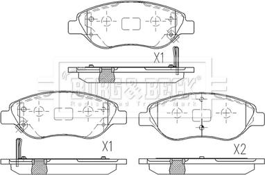 Borg & Beck BBP2615 - Kit de plaquettes de frein, frein à disque cwaw.fr