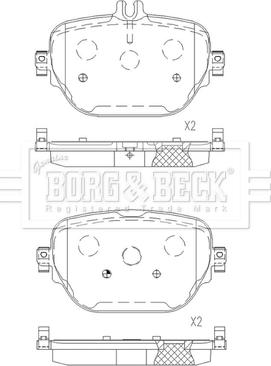 Borg & Beck BBP2685 - Kit de plaquettes de frein, frein à disque cwaw.fr