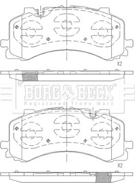 Borg & Beck BBP2683 - Kit de plaquettes de frein, frein à disque cwaw.fr