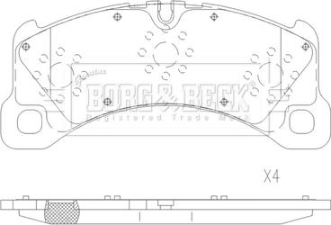 Borg & Beck BBP2682 - Kit de plaquettes de frein, frein à disque cwaw.fr