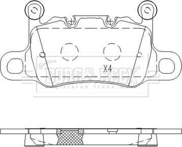 Borg & Beck BBP2636 - Kit de plaquettes de frein, frein à disque cwaw.fr