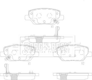 Borg & Beck BBP2638 - Kit de plaquettes de frein, frein à disque cwaw.fr