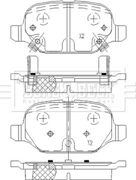 Borg & Beck BBP2620 - Kit de plaquettes de frein, frein à disque cwaw.fr