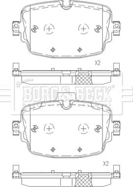 Borg & Beck BBP2674 - Kit de plaquettes de frein, frein à disque cwaw.fr