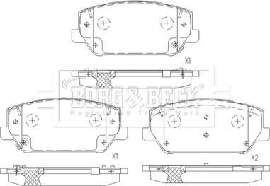 Borg & Beck BBP2675 - Kit de plaquettes de frein, frein à disque cwaw.fr