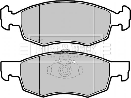 Borg & Beck BBP2087 - Kit de plaquettes de frein, frein à disque cwaw.fr