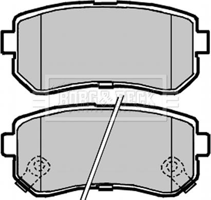 Borg & Beck BBP2104 - Kit de plaquettes de frein, frein à disque cwaw.fr