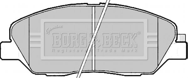 Borg & Beck BBP2176 - Kit de plaquettes de frein, frein à disque cwaw.fr