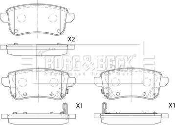 Borg & Beck BBP2894 - Kit de plaquettes de frein, frein à disque cwaw.fr