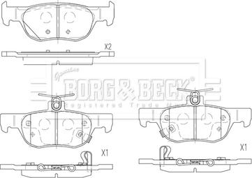 Borg & Beck BBP2897 - Kit de plaquettes de frein, frein à disque cwaw.fr