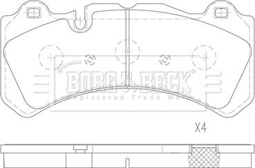 Borg & Beck BBP2840 - Kit de plaquettes de frein, frein à disque cwaw.fr