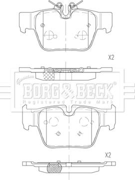 Borg & Beck BBP2889 - Kit de plaquettes de frein, frein à disque cwaw.fr