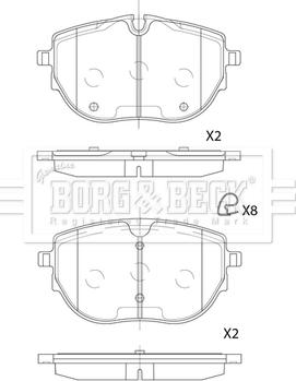 Borg & Beck BBP2881 - Kit de plaquettes de frein, frein à disque cwaw.fr