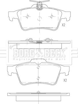 Borg & Beck BBP2883 - Kit de plaquettes de frein, frein à disque cwaw.fr