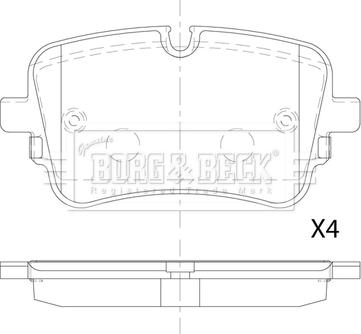 Borg & Beck BBP2882 - Kit de plaquettes de frein, frein à disque cwaw.fr