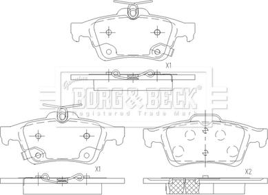 Borg & Beck BBP2821 - Kit de plaquettes de frein, frein à disque cwaw.fr