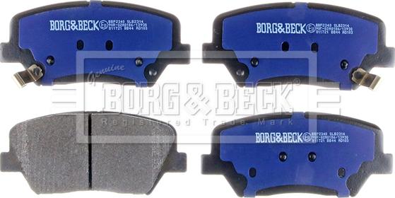 Borg & Beck BBP2340 - Kit de plaquettes de frein, frein à disque cwaw.fr