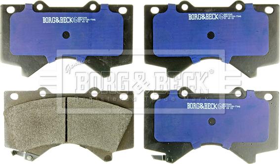 Borg & Beck BBP2249 - Kit de plaquettes de frein, frein à disque cwaw.fr