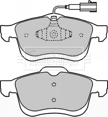 Borg & Beck BBP2250 - Kit de plaquettes de frein, frein à disque cwaw.fr