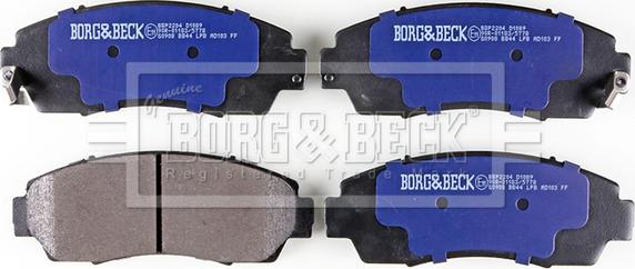 Borg & Beck BBP2204 - Kit de plaquettes de frein, frein à disque cwaw.fr