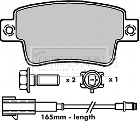 Borg & Beck BBP2274 - Kit de plaquettes de frein, frein à disque cwaw.fr