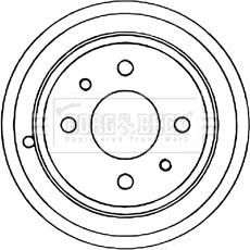 Borg & Beck BBR7086 - Tambour de frein cwaw.fr