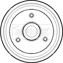 Borg & Beck BBR7071 - Tambour de frein cwaw.fr