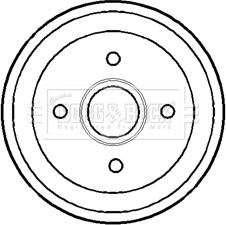Borg & Beck BBR7116 - Tambour de frein cwaw.fr